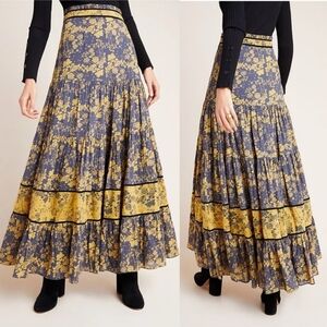 Carolina K Catalina Skirt Turmeric Roses